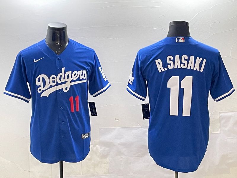 Men Los Angeles Dodgers #11 R.Sasaki Blue Game 2025 Nike MLB Jersey style 4->philadelphia eagles->NFL Jersey